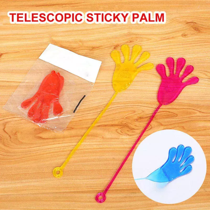 50 szt. Zabawna lepkie ręce zabawka dla dzieci palmowa elastyczna lepka miękka palma zabawka nowość akcesoria imprezowe na prezent dla dzieci
