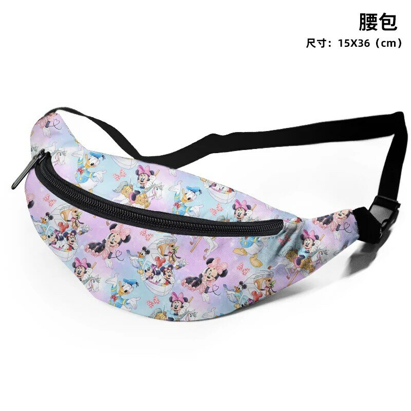 Disney Mickey Minnie Y5541 Anime Chest Bags Cartoon Customized Shoulder Waist Bag Casual Tote Storage Unisex Gift