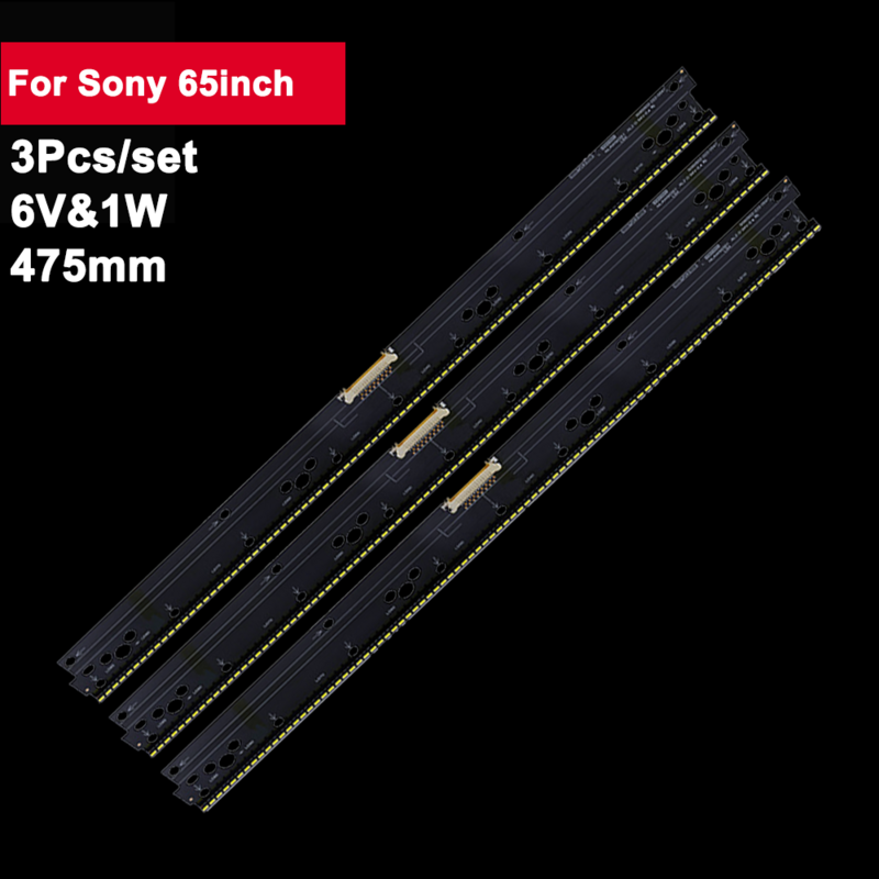 3pcs 475mm LED TV Backlight Strip for Sony 65inch 88leds NLAW50351 LS1 KD-65X9005C KD-65X9000C XBR-65X900