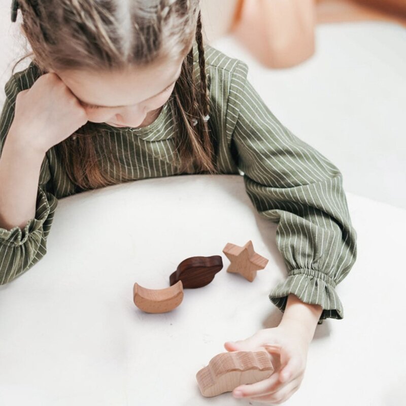 Balancing Toy Montessori Stacking Toy for Toddler Building Block 9Pcs Set Dropship