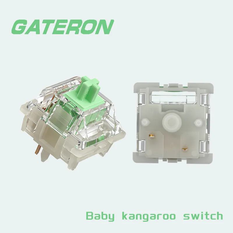 Interruptor de teclado mecânico GATERON, Interruptor canguru 2.0 Baby Tactile, 5Pin, 59g RGB, Interruptores mecânicos trocáveis a quente para teclado