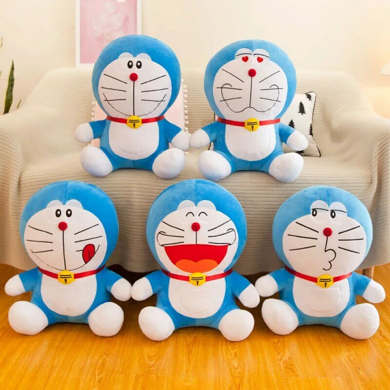 Mainan Doraemon kualitas Anime lucu boneka tinggi kucing mainan bantal hewan boneka lembut untuk hadiah ulang tahun anak perempuan