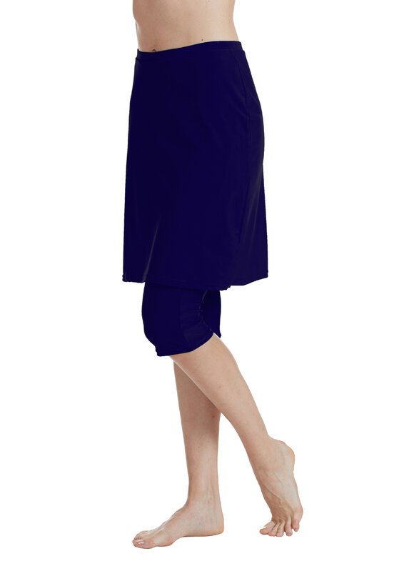 Женская темно-синяя юбка для плавания с леггинсами