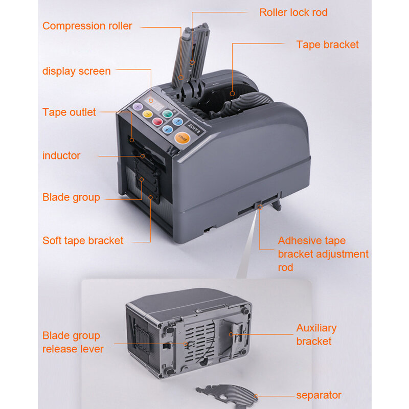 自動電気テープディスペンサー,110v,220v,粘着テープ切断機,両面カッター,包装機,接着剤