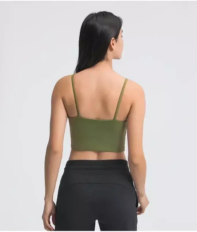 Limão-Yoga Vest para Mulheres, Sports Bra Top, Roupa Interior Fitness, Jogging ao ar livre, Lingerie V-Neck para Senhoras, Roupa de ginástica