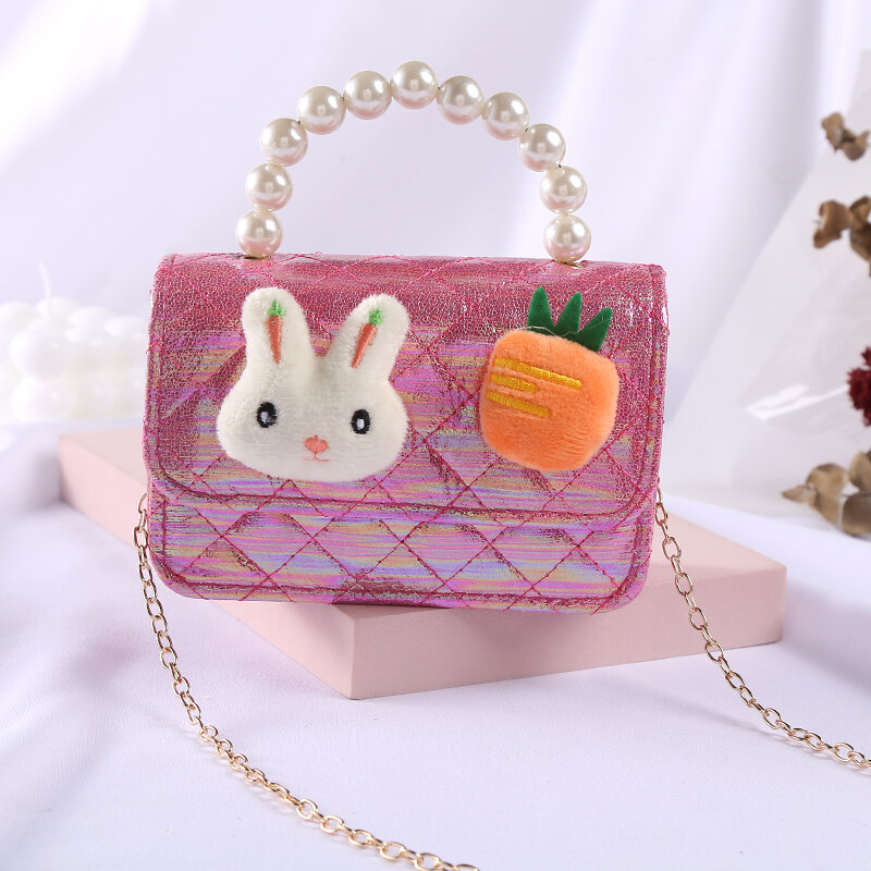 Korea Mädchen Messenger Rucksack Kinder Blume Tasche Niedlichen Kaninchen Schulter Paket Baby Geldbörse Candy Handtasche kinder Tag Geschenk