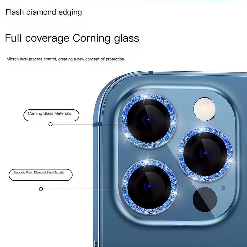 Kamera objektivs chutz für iPhone 15 12 13 14 11 Pro Max Mini 9h Displays chutz folie aus gehärtetem Glas 14/15 plus Metallring