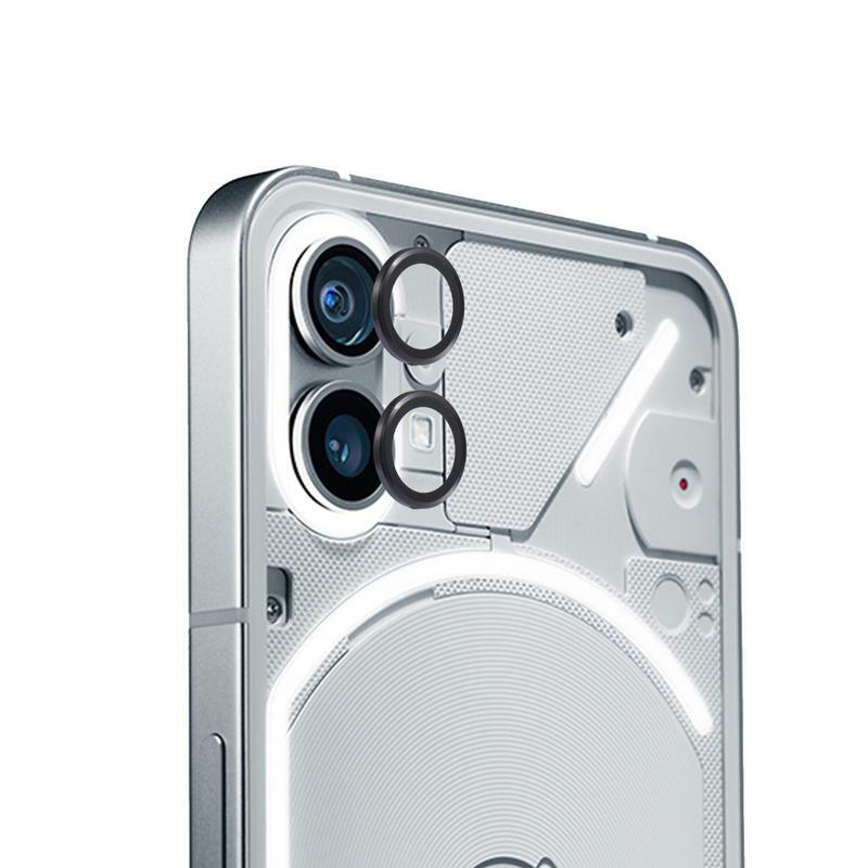 Cobertura Completa Smartphone Lens Protector Glass, Anel De Lente De Metal, película de proteção, 9H Vidro Temperado Acessórios