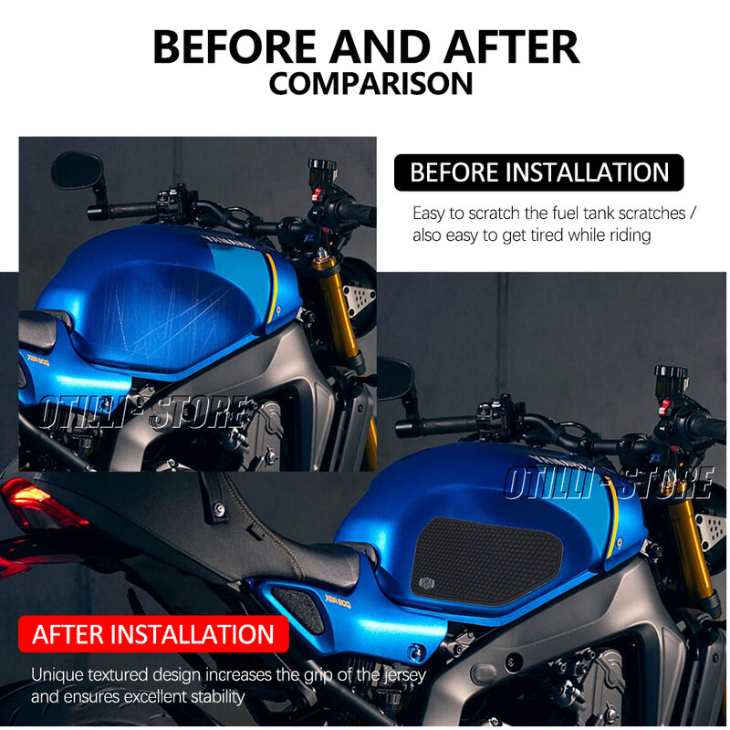 Новинка, мотоциклетные боковые прокладки для топливного бака XSR 900 2022 2023, протекторные наклейки, наколенники для Yamaha XSR900 xsr900