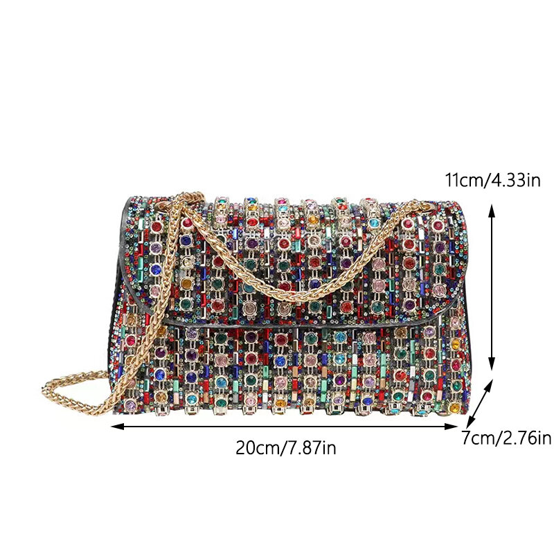 Jiomay Mode tasche für Party Frauen elegante und vielseitige Strass Geldbörse Luxus Designer Handtaschen hochwertige 2024 Einkaufstasche