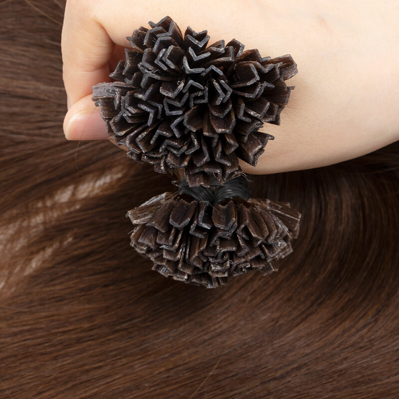 K-Tip Keratin Haar heiße Fusion menschliches Haar natürliche Haar verlängerungen Italien Keratin Kleber Maschine Remy Haar dick 3-6 Monate Lebensdauer