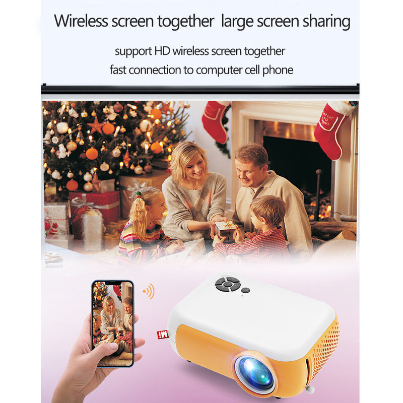 Beadsnice A10 Proyektor Mikro Led Rumah Proyektor Mini Portabel Video Hd Pemutaran 1080P Proyektor Lampu Audio Hadiah Khusus