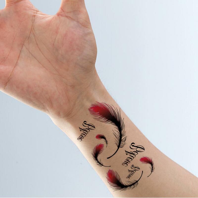 Pegatina de tatuaje temporal 3D para mujer, tatuaje impermeable, regalo de arte corporal, mariposa, rosa, flor