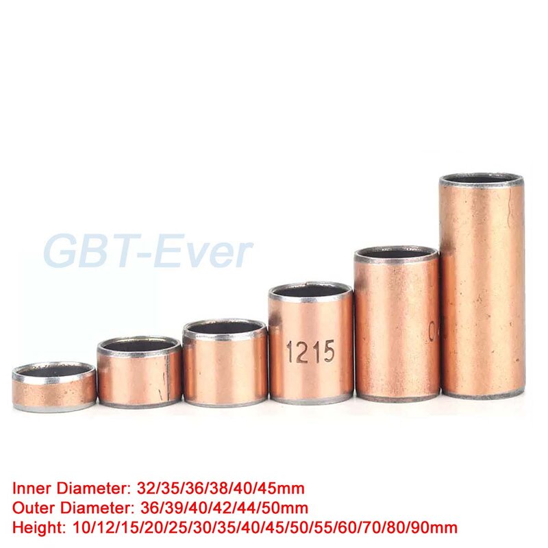 1Pcs SF-1 Composite Copper Sleeve Oil-free Self-lubricating Bearing Inner Diameter 32/35/36/38/40/45mm Bushing Small Bushing