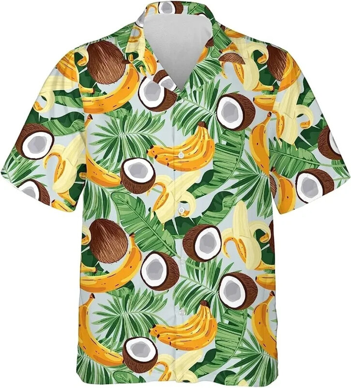 Пляжная рубашка с забавным 3D рисунком, рубашки с животными для мужчин, одежда в стиле Харадзюку, модные женские милые блузки с коротким рукавом Y2k, топы