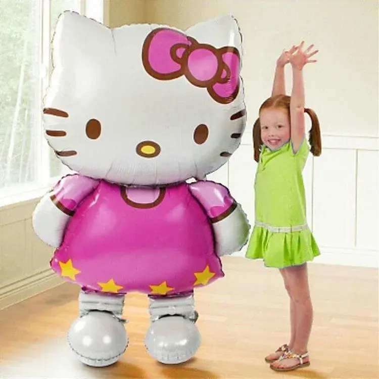 Balão Grande Anime Hello Kitty, Fofo e Kawaii, Balões Jumbo, Decoração de Aniversário, Boneca Bonita, Photo Prop