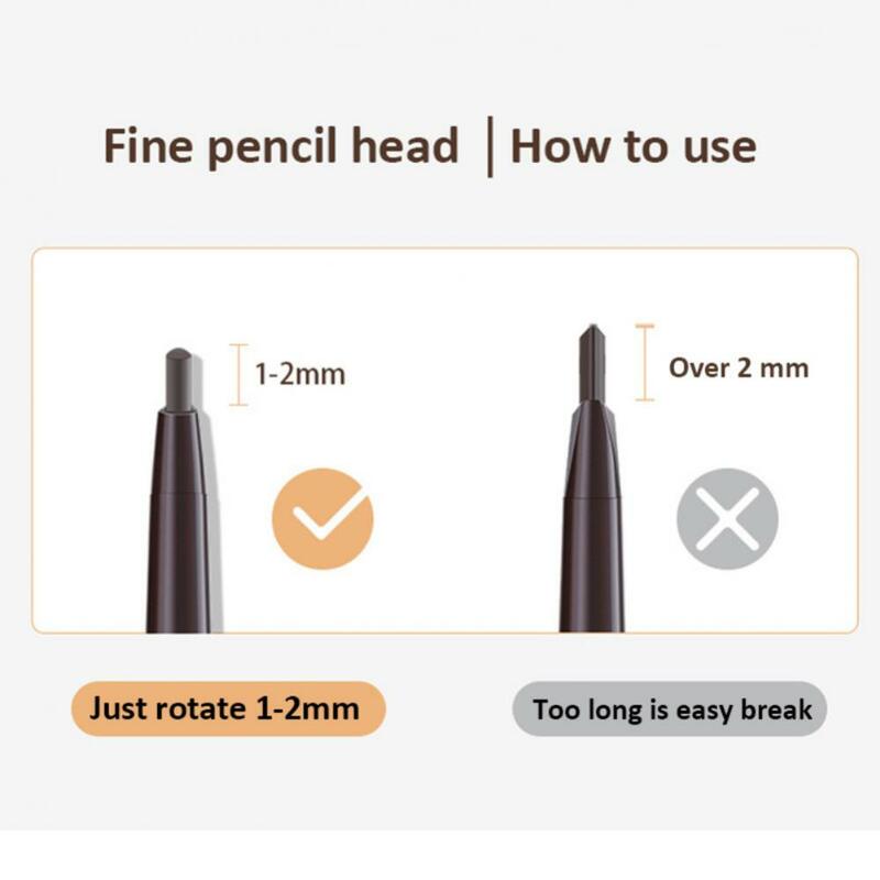 كامل لون قلم الحواجب عالية اللون تقديم الحاجب التشذيب القلم ماكياج العين سهلة الاستخدام المدمجة غرامة وناعمة الملمس