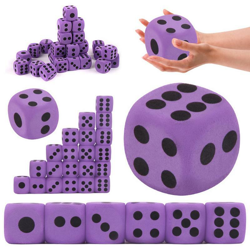 Foam Dice For Classroom Outdoor Game Dice Children Toys Foam Dice Cubes With Number Dots Party Gambling Cubes Hiking Play Dice