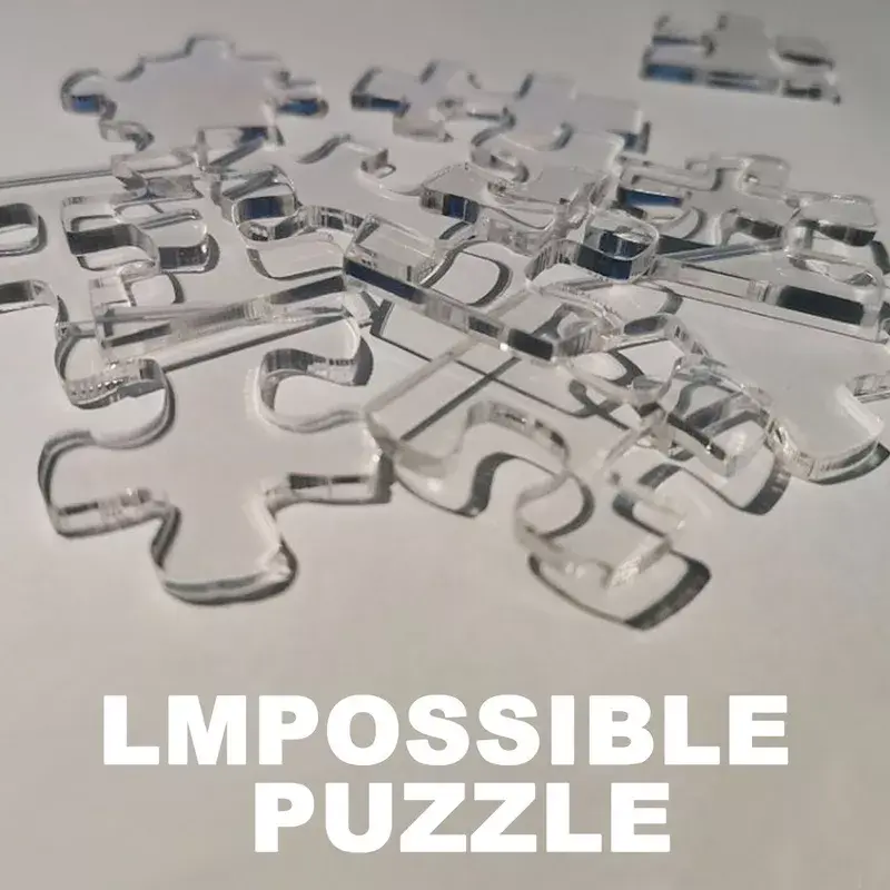 Puzzle Jigsaw Akrilik Transparan Mainan Edukasi Anak Anti Stres Plastik untuk Anak Dewasa Mainan Edukasi Teka-teki