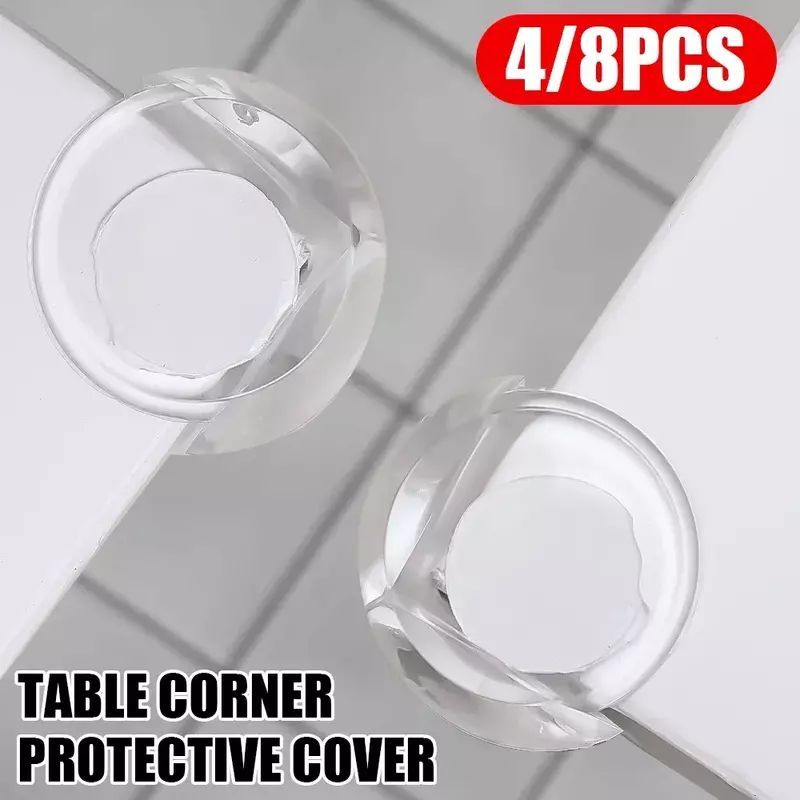 4/8pcs Silicone Protector Table for Baby Desk Corner Edge Protection Cover Guard Kids Thickened Bumper Children Safety Security