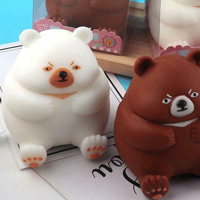 Bear Slow Rebound Toy Squeeze Fidget Toys For Kids Slow Rising Sensory Finger Toy Mochi Animal Stress Relief Toy TPR Bear Favor