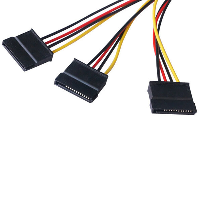 1PC Brand New High Quality 4 pin IDE Molex to 3 Serial ATA SATA Power Splitter Extension Cable Connectors