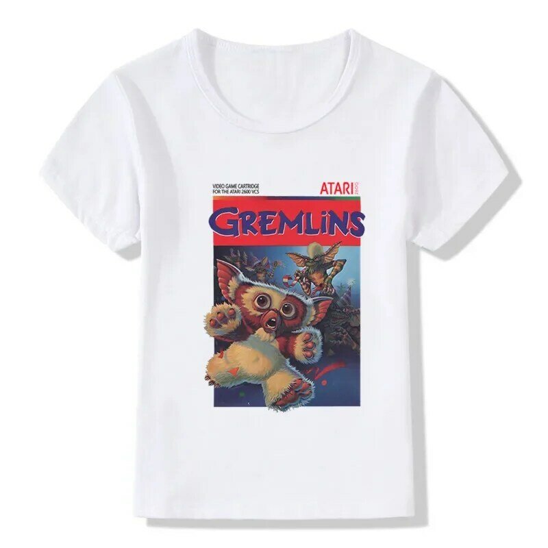 Kids T Shirt Gremlins Gizmo Cartoon Print Funny Boys T shirt Cute Baby Girls Clothes Summer Children Short Sleeve Tops,HKP5170