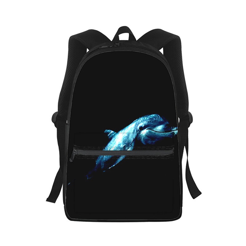 Delphin Tier Männer Frauen Rucksack 3D-Druck Mode Student Schult asche Laptop Rucksack Kinder Reise Umhängetasche