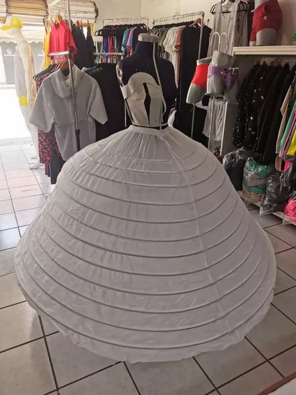 Średnica 180cm duży biały sukienka na Quinceanera halka Super puszysty krynoliny Slip podkoszulek na piłka ślubna suknia