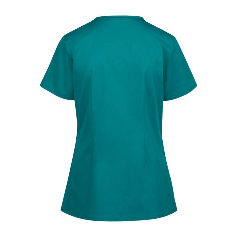 Медицинская униформа для медсестер, Женская Повседневная Рабочая Униформа с коротким рукавом и V-образным вырезом