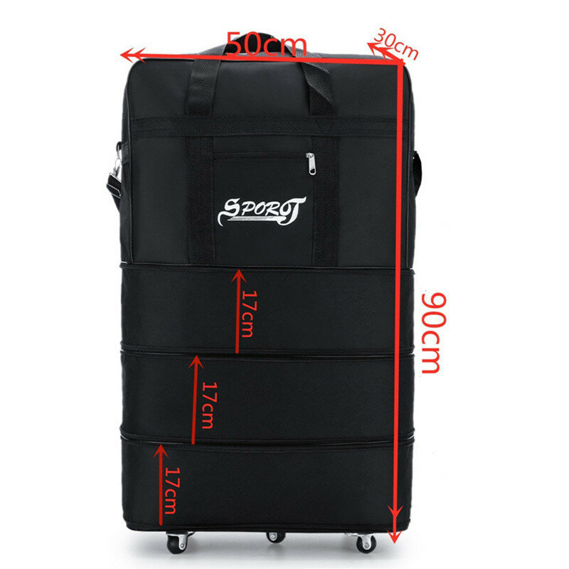 Новая Складная прочная багажная тележка большой емкости чехол Oxford Водонепроницаемая прочная дорожная сумка на колесиках для багажа