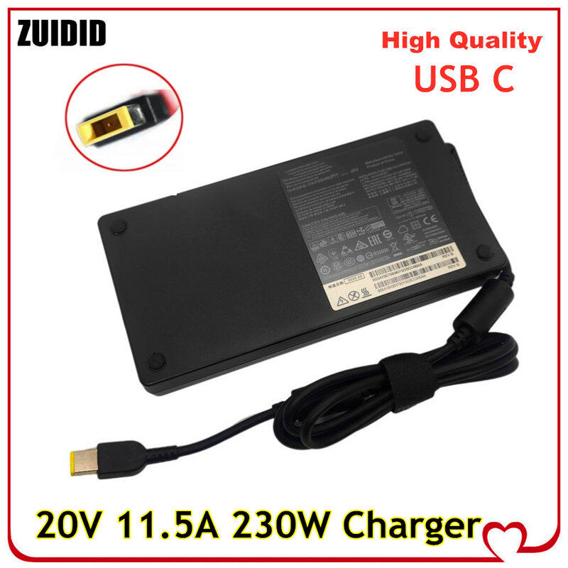20V 11.5A USB C 230W Adaptador AC Do Laptop para Lenovo Legião Y740 Y920 Y540 P70 P71 P72 P73 Y7000 Y7000P Y9000K A940 Carregador 00HM626