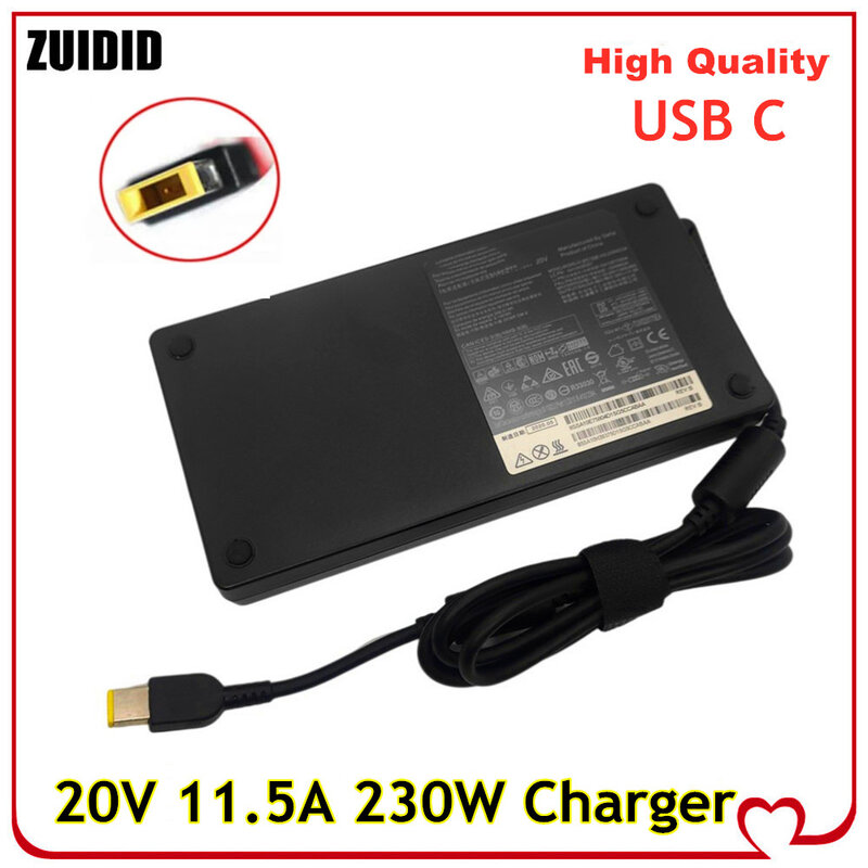 20V 11.5A USB C 230W AC Adapter do laptopa dla Lenovo Legion Y740 Y920 Y540 P70 P71 P72 P73 Y7000 Y7000P Y9000K A940 ładowarka 00HM626