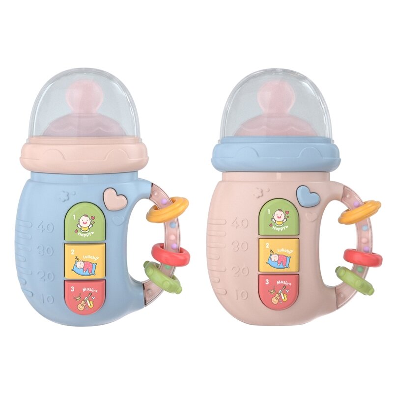Y1UB Bel Kerincingan Elektronik Alat Musik Bayi Botol Tumbuh Gigi Mainan Telepon Pendidikan Anak Laki-laki Perempuan untuk Bayi