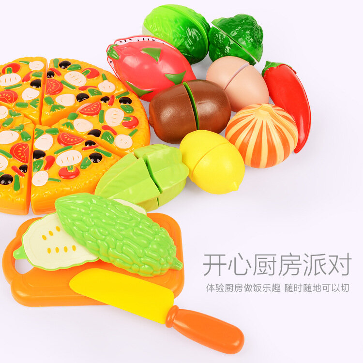 Children Pretend Role Play House Toy Cutting Fruit Simulation Plastic Vegetables Food Kitchen Baby Kids Educational Toys