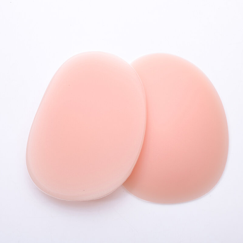 1 Pair Thin/Thick Buttocks Enhancers Inserts Silicone Butt Lifter Pads Oval Body Shaper Non-Adhesive Removable Hip Up Pads