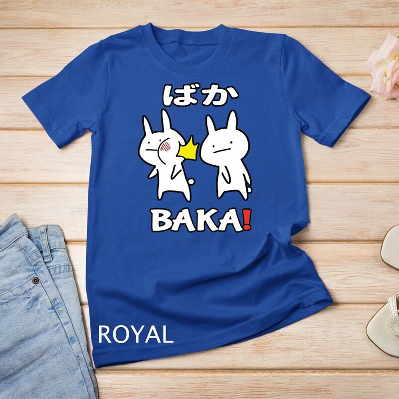 Japonês Baka Coelho Anime T-Shirt, Presente Engraçado, Unisex, Tapa