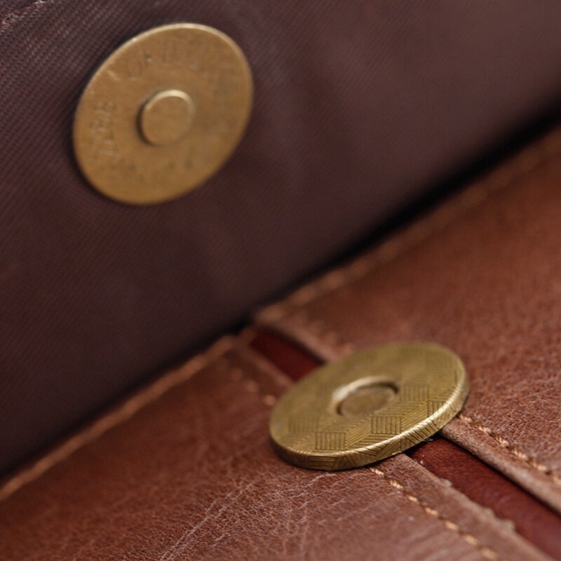 PI UNCLE-Sac à main d'affaires en cuir pour hommes et femmes, pochette décontractée, sac à main marron foncé