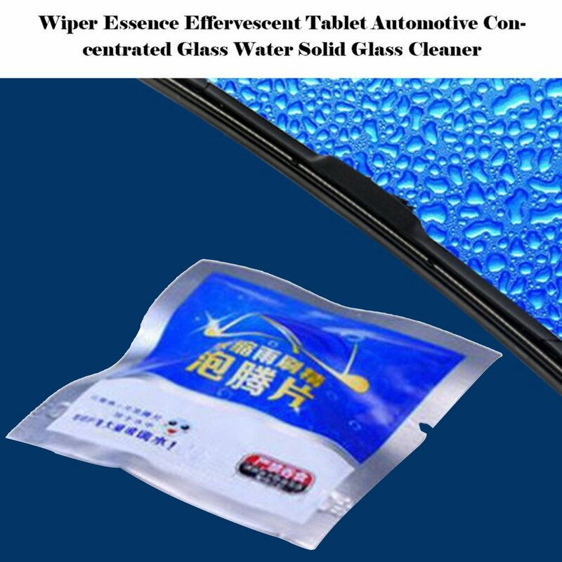 10 Buah Tablet Effervescent Penyeka Kaca Depan Mobil Pembersih Kaca Solid Air Kaca Penyeka Mobil Otomatis Agen Pembersih