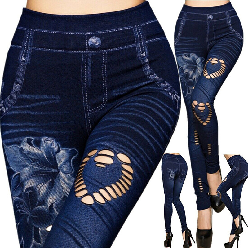 Сексуальные женские джинсовые штаны, облегающие леггинсы, брюки