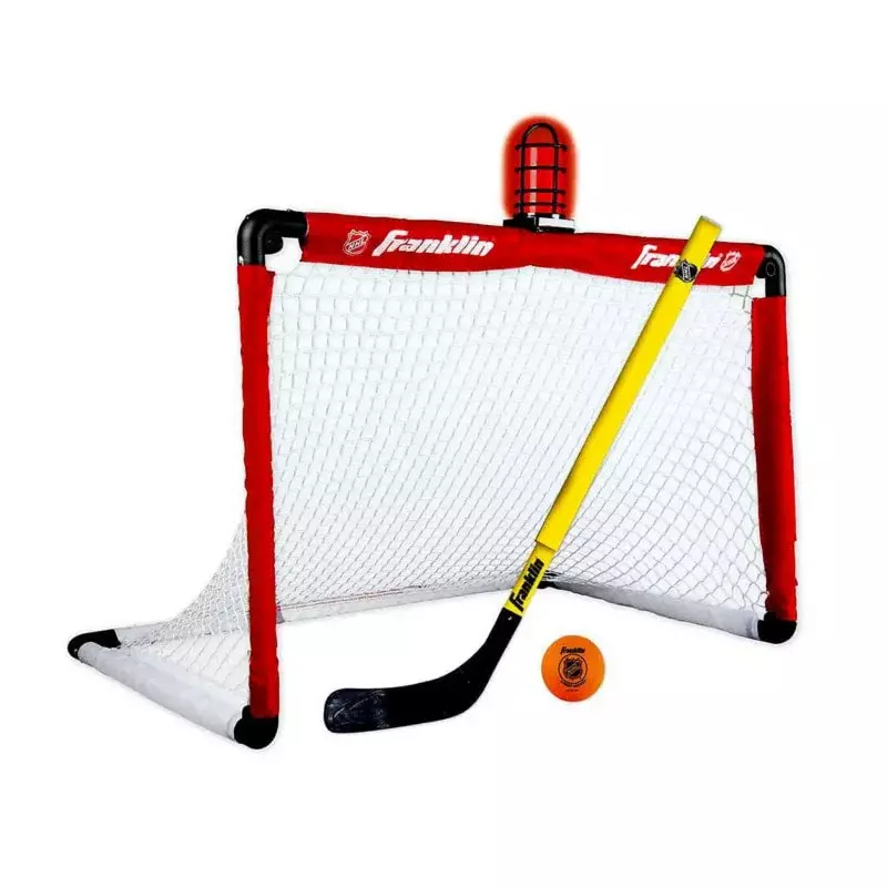 Franklin Sports-Ensemble de mini objectifs de hockey, genou et anciers lumineux avec balle