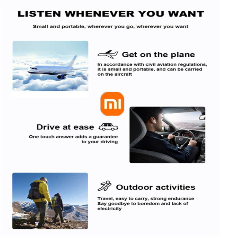 MIJIA-Fones de Ouvido Sem Fio Xiaomi, TWS Bluetooth Headset, Baixa Latência, Jogos, Microfone