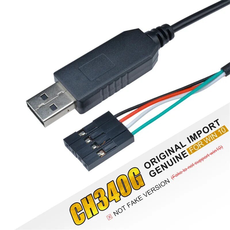 1 M CH340 CH340G kabel saluran unduhan USB ke TTL seri Converte USB ke RS232 TTL seri adaptor konverter 4 Pin soket wanita