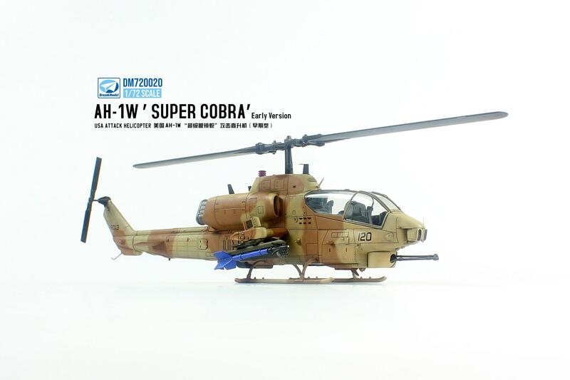 Droommodel Dm720020 1/72 Usa-Aanvalshelikopter AH-1W 'Super Cobra Vroege Versie Modelbouw'