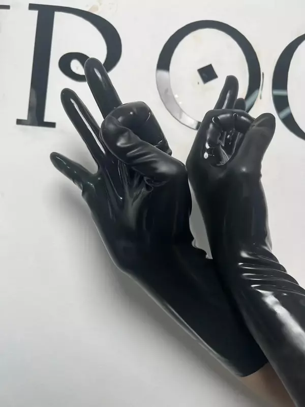 Latex Fetisch Mann Handschuhe Gummi Kapuze Sexycosplay Bodys Fetisch tragen Cat suite männliche Zentai Socken Chlor