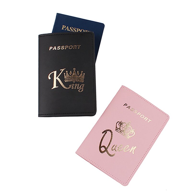 New Colorful Lover Couple Passport Cover Hot Stamping Women Men Travel Waterproof Passport Cover Holder Fashion Wedding Gift