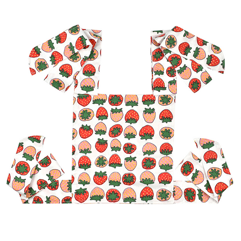 Children's Sling Cotton Baby Toy Cartoon Red Strawberry Pattern Shoulder Sling Baby Carrier