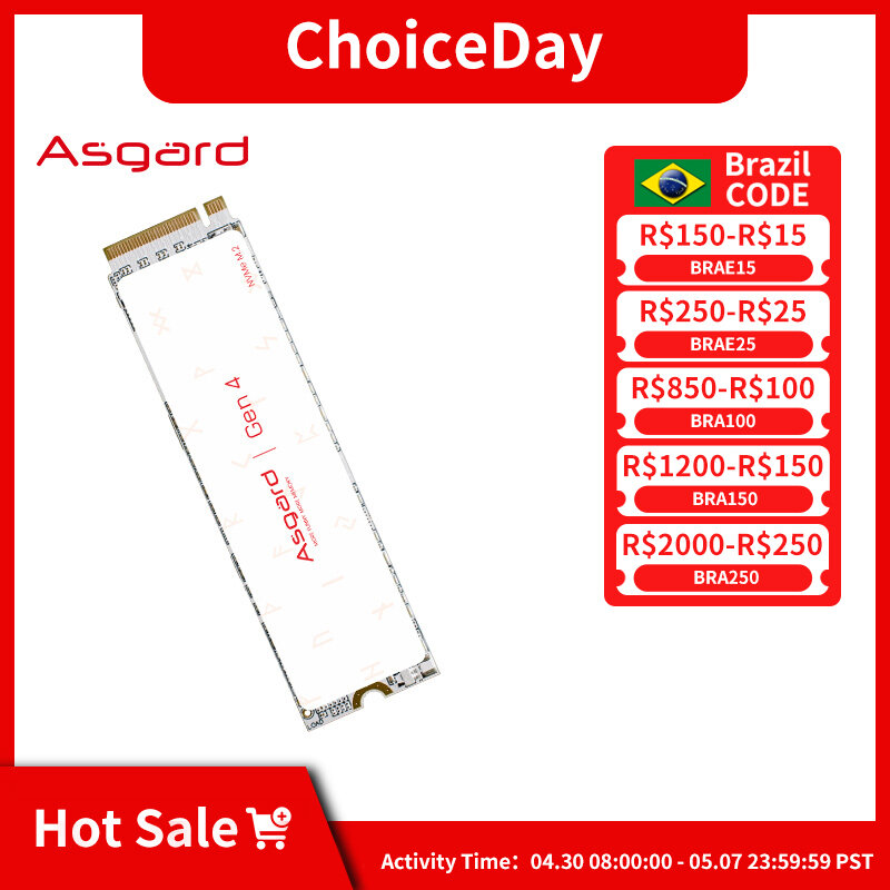 Asgard Disco rígido interno para laptop, unidade de estado sólido, M.2 SSD, NVME, PCIe AN4 + 512GB, 1TB, 2TB, 2280