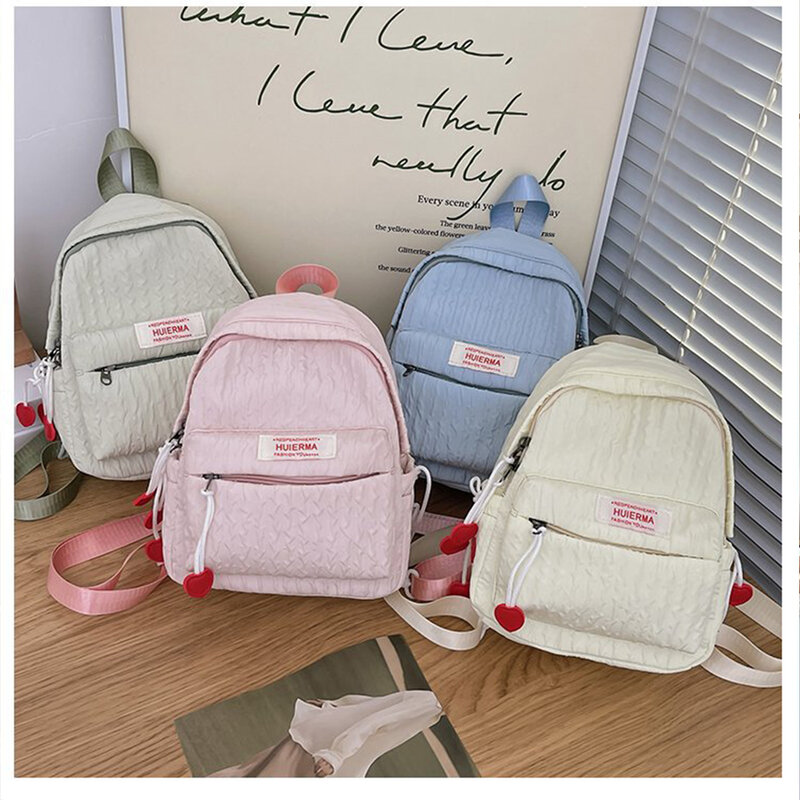 Персонализированная и Минималистичная Милая клетчатая мини-сумка для девушек, индивидуальная вышивка, студенческий рюкзак для покупок с именем