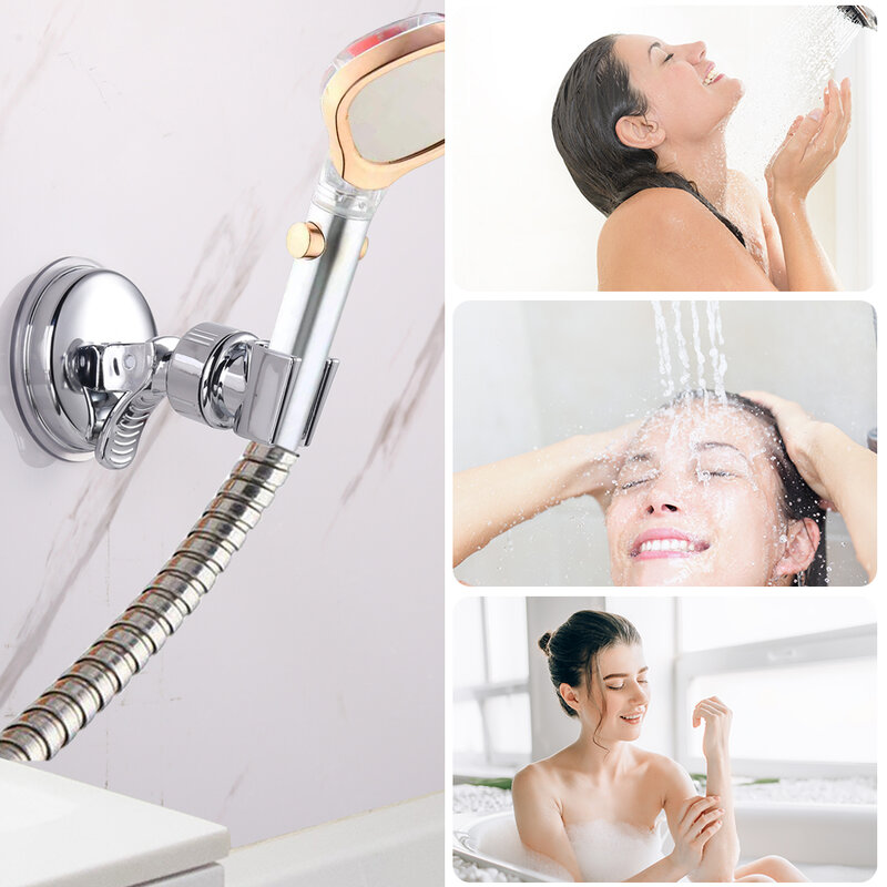 Supporto per soffione doccia a ventosa per vuoto supporto per soffione doccia regolabile supporto a parete SPA bagno apparecchio universale